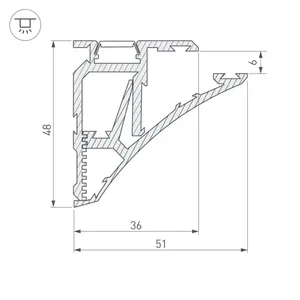 Профиль SHELF-620-2000-SET ANOD (Arlight, Алюминий)