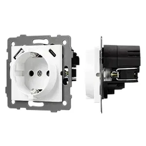 Механизм розетки с USB зарядкой SCT-MUAA-PL-WH-V (250V, 16A) (Arlight, -)