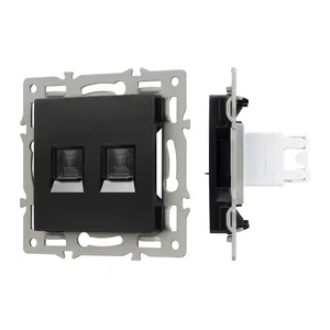 Механизм компьютерной розетки двойной SCT-MPC2-PL-BK (RJ-45, CAT6) (Arlight, -)