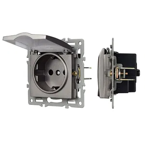 Механизм розетки влагозащищённый SCT-MCP-PL-GR (250V, 16A) (Arlight, -)