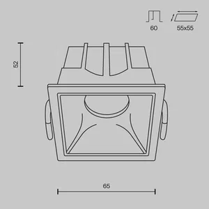 Встраиваемый светильник Technical DL043-01-10W3K-D-SQ-WB