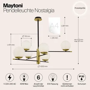 Подвесной светильник Maytoni MOD048PL-06G