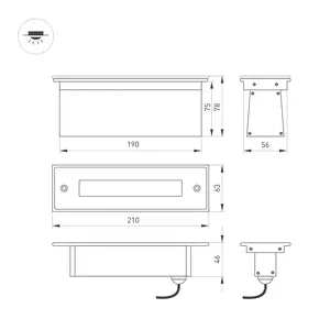 Светильник LTD-LINE-TILT-S210-8W Warm3000 (SL, 120 deg, 230V) (Arlight, IP67 Металл, 3 года)