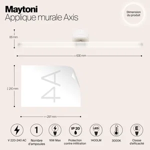 Настенный светильник (бра) Maytoni MOD106WL-L16W3K