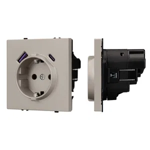 Механизм розетки с USB зарядкой SCT-NOBE-MUAC-SFPL-CA (230V, 16A) (Arlight, Кашемир)