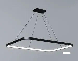 Люстра LED подвесной прямоугольник L60*W40CM "КАБИНЕТ стиль лофт" 4К черный