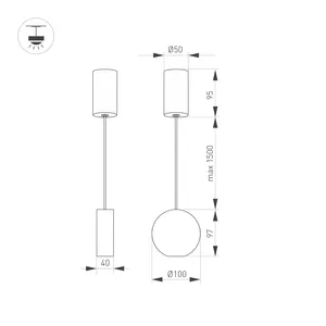 Светильник SP-ELEMENTA-ROLL-R100-9W Warm3000 (BK, 39 deg, 230V) (Arlight, IP40 Металл, 3 года)