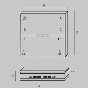 Беспроводная панель управления Lighting control DRC035-Z-8-B