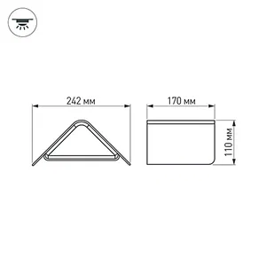 Светильник LGD-Wall-Delta-1B-12W Warm White (Arlight, IP54 Металл, 3 года)