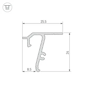 Профиль STRETCH-SHADOW-TECH-CEIL-2000 BLACK (A2-DELTA) (Arlight, Алюминий)