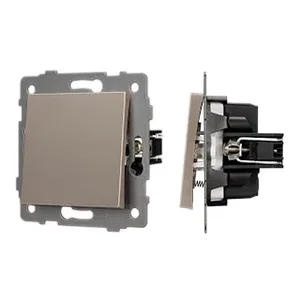 Механизм выключателя одноклавишный самовозвратный SWT-MKR1-PL-GD-V (250V, 10A) (Arlight, -)