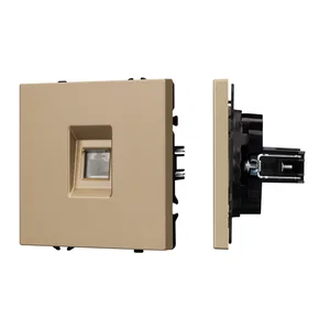 Механизм компьютерной розетки SCT-NOBE-MPC1-SFPL-GD (RJ-45, CAT6) (Arlight, Золотой песок)