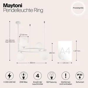 Подвесной светильник Maytoni MOD013PL-04W