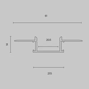 Профиль Led Strip ALM011S-2M