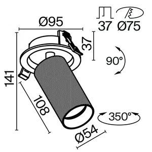 Встраиваемый светильник Technical C081CL-01-GU10-MG
