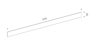 Настенный светильник HOKASU WL1 (ral9003/1000mm — 4K/20W)