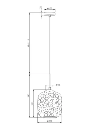 Подвесной светильник Maytoni MOD001PL-01CFL