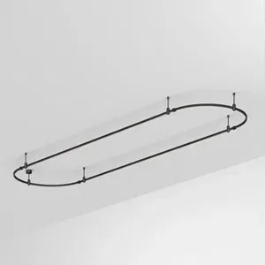 Основание ART-APRIORI-OVAL-ROD-200-4000x1000 (BK) (Arlight, IP20 Металл, 3 года)