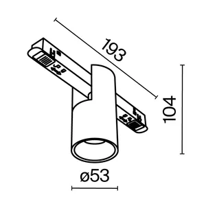 Трековый светильник Technical TR122-4-7W-DS-B