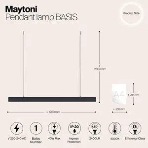 Подвесной светильник Maytoni P051PL-L40B4K