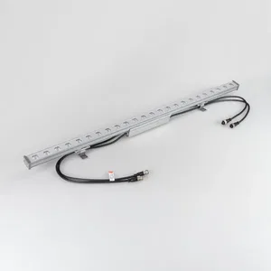 Светодиодный прожектор AR-LINE-1000M-24W-24V RGB (Grey, 30 deg, DMX512) (Arlight, Закрытый)