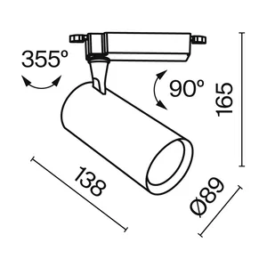 Трековый светильник Technical TR003-1-15W3K-M-B