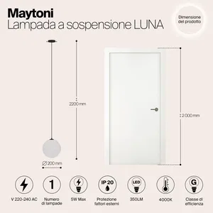 Подвесной светильник Maytoni P039PL-5W4K-20INS-B