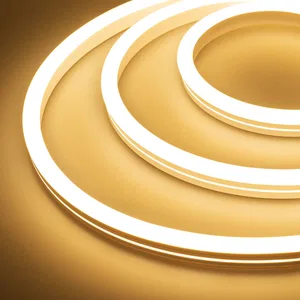 Лента герметичная MOONLIGHT-SIDE-A140-12x24mm 24V Warm3000 (9.6 W/m, IP68, 5m, wire x2) (Arlight, Вывод прямой, 3 года)