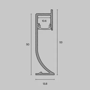 Профиль Led Strip ALM-5314-S-2M