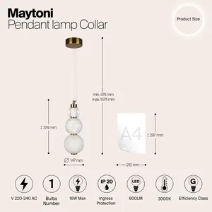 Подвесной светильник Maytoni P069PL-L16G3K