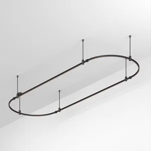 Основание ART-APRIORI-OVAL-ROD-400-3000x1000 (BK) (Arlight, IP20 Металл, 3 года)