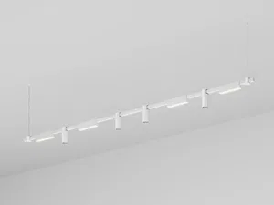 Подвесной светильник HOKASU PL10 (RAL9003/2500mm – 200mm/LT70/120deg – D55/140mm – 3K/64W)