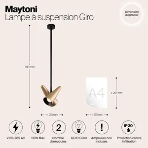 Подвесной светильник Maytoni MOD095PL-02BS