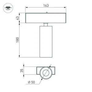 Светильник MAG-SPOT-45-R65-18W Warm3000 (BK, 36 deg, 24V) (Arlight, IP20 Металл, 5 лет)