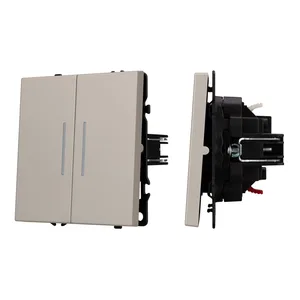 ARL NOBE Выключатель 2 кл подсветка софт-тач кашемир SWT-MK02-SFPL-L-CA (250V, 10A) (Arlight, -)