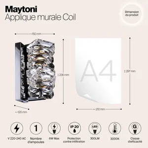 Настенный светильник (бра) Maytoni MOD124WL-L6CH3K