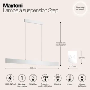 Подвесной светильник Maytoni P010PL-L30W