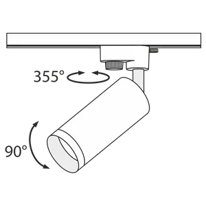 Трековый светильник Technical TR004-1-GU10-B