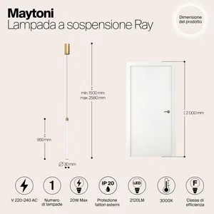 Подвесной светильник Maytoni P022PL-L20G3K