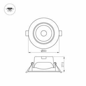 Светильник LTD-POLAR-TURN-R80-5W Warm3000 (WH, 36 deg, 230V) (Arlight, IP20 Пластик, 3 года)