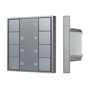INTELLIGENT ARLIGHT Кнопочная панель DALI-201-23-1G-4SC-DIM-DT6-IN Silver (BUS, Frame) (IARL, IP20 Металл, 3 года)