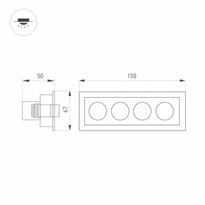 Светильник MS-ORIENT-BUILT-TURN-TC-S67x150-10W Warm3000 (WH-BK, 30 deg, 230V) (Arlight, IP20 Металл, 5 лет)