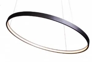 Люстра LED подвесной круг D60CM цвет черный "СПАЛЬНЯ стиль лофт" 4К