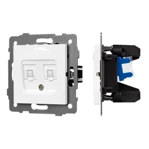 Механизм компьютерной розетки двойной SCT-MPC2-PL-WH-V (RJ-45, CAT6) (Arlight, -)