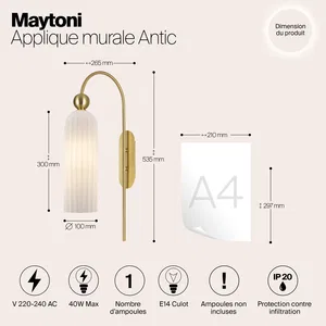 Настенный светильник (бра) Maytoni MOD302WL-01GR