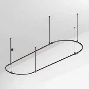 Основание ART-APRIORI-OVAL-ROD-800-3000x1000 (BK) (Arlight, IP20 Металл, 3 года)