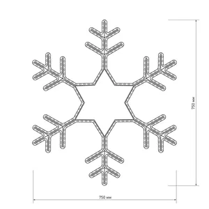 Фигура cветодиодная ARD-SNOWFLAKE-M4-750x750-324LED White (230V, 18W) (Ardecoled, IP65, 1 год)