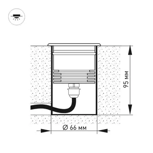 Светильник LTD-GROUND-TILT-R80-9W Warm3000 (SL, 60 deg, 230V) (Arlight, IP67 Металл, 3 года)