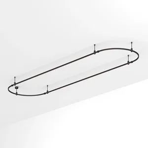 Основание ART-APRIORI-OVAL-ROD-200-4000x1000 (BK) (Arlight, IP20 Металл, 3 года)