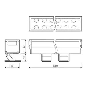 Светодиодный прожектор AR-LINE-1000XL-54W-230V Day (Grey, 30 deg) (Arlight, Закрытый)